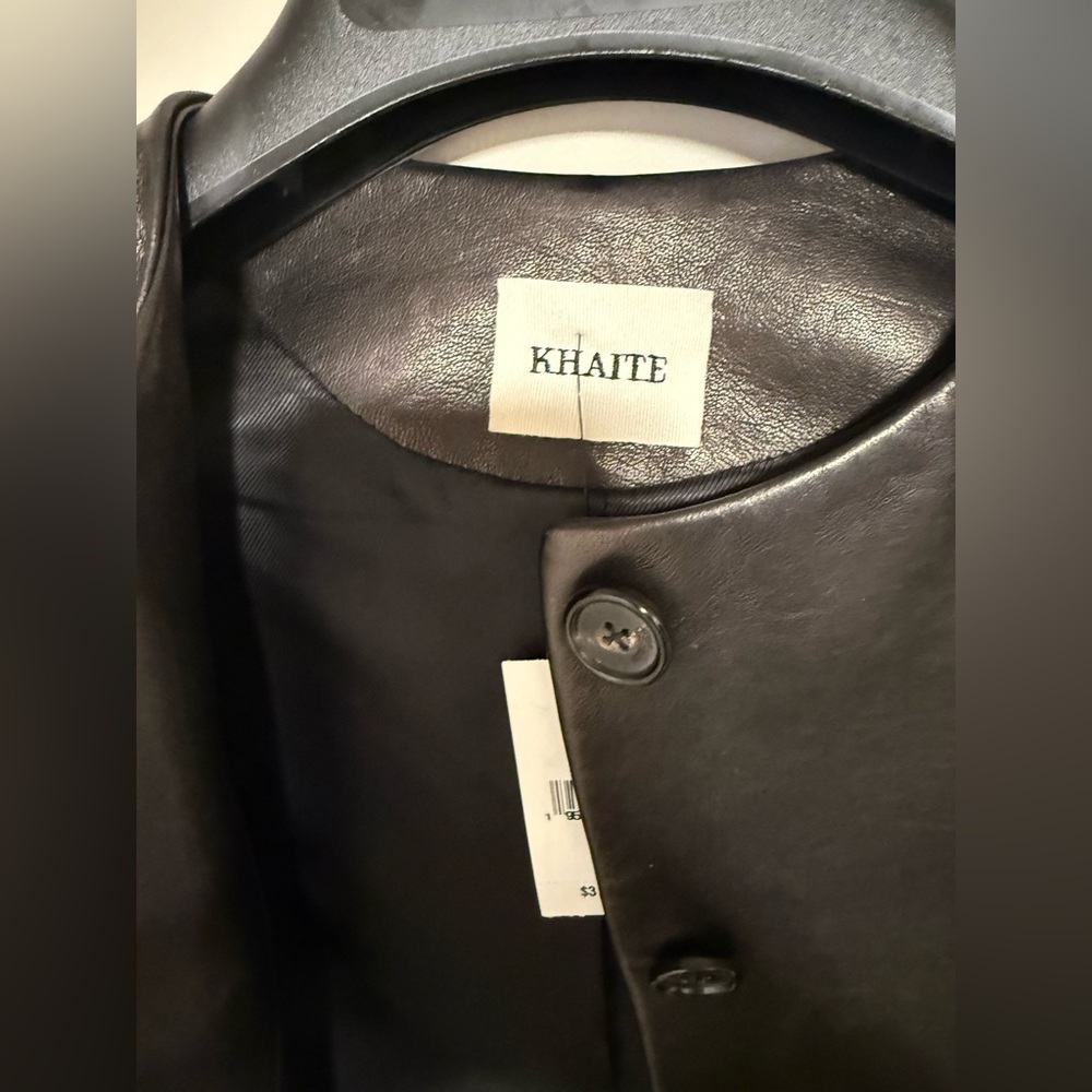 Khaite Jameson Leather Jacket, 4, Black - Picture 8 of 17